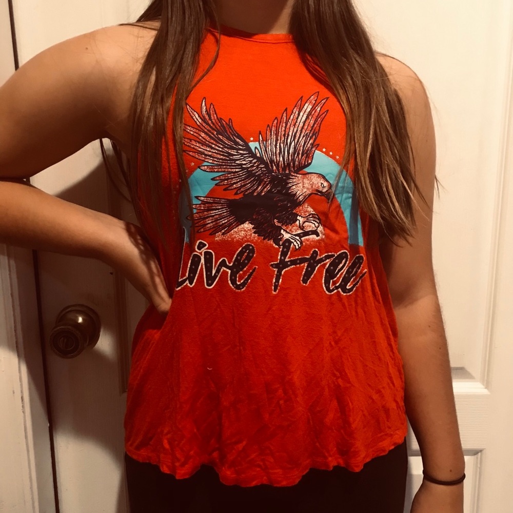 Patriotic red tank top